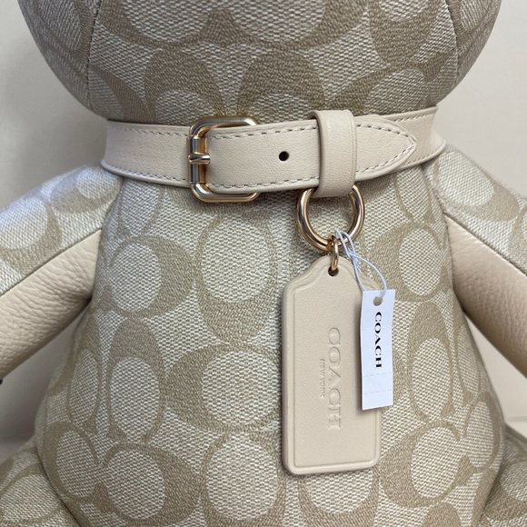 NWT Coach Collectible Large Teddy Bear In Signature Canvas - Picture 11 of 14